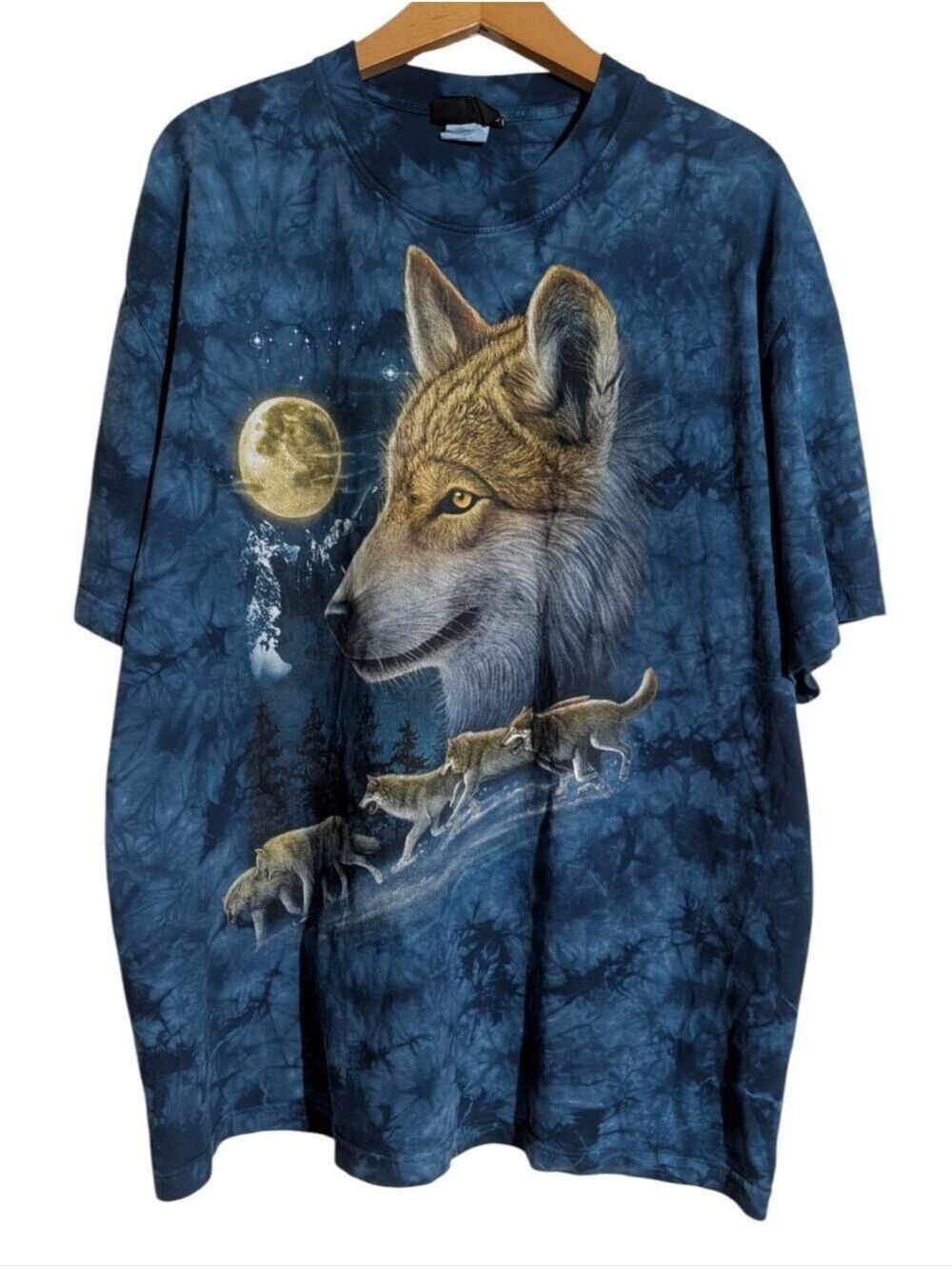 XXL • Vintage Blue Tie-Dye Jay’s Rock Wolf Pack Graphic Tee